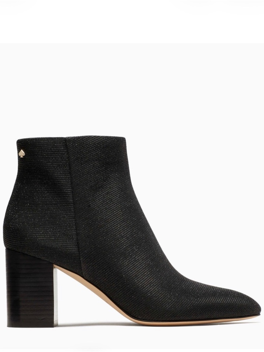 Kate Spade Giselle Black Glitter Booties size 7.5